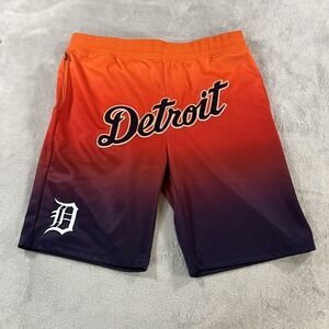 Detroit Tigers Shorts Men'‎ 2XL Orange Navy Blue Luxury Athletic PRO Standard